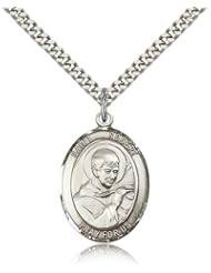 St. Robert Bellarmine Medal, Sterling Silver, Large, Quarter Size