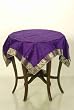 Purple Sari Tablecloth / Linen / Topper