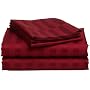 Hotel Collection 410-Thread-Count Egyptian Cotton Sateen Dobby Stripe King Sheet Set Sheet Set, Cherry