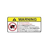 Lancia Turbocharged No Bull, Warning decal, sticker 