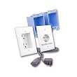 Rapid Link Power Dual Recessed Outlet Flat Panel TV Power Kit - White