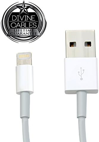 Iphone Charging Cable for Apple Iphone 5/5s/5c/6/6 Plus, Ipad Mini, I Pad Air, Ipod Nano and Ipod Touch. Lighting Cable (Compatible with Ios 8) Lifetime Guarantee When You Buy From Divine Cables. (White Combo Pack 3.3' / 1M & 6.6' / 2M)