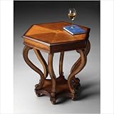 IMAGE OF Masterpiece Hexagon End Table in Olive Ash Burl