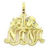 #1 Nana Charm Diamond-Cut 14k Gold 18mm