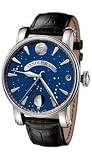 Arnold and Son: True Moon Men's Watch, 1TMAS.U03A.C42B (Stainless Steel Case / Blue Dial / Blue Leather Strap)