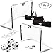 Morvat Soccer Goal Set for Backyard, Outdoor Toys Soccer Net, Soccer Goals for Backyard, Soccer Accessories, Pop Up Soccer Goals, Set of 2, Includes 2 Goal Nets, Soccer Balls and More, Black and White