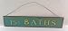 Country Decor - Fresh Water, 15 cents Baths, Soap & Towel Extra- Novelty, Metal, Tin - Vintage Sign
