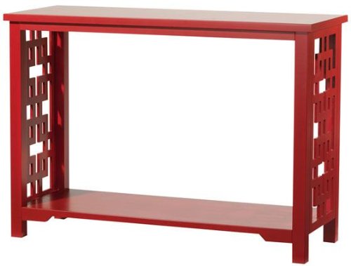 Knot Console Table, 30"X42.5"X16", RED
