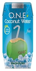O.N.E. Coconut Water 11.2 Ounce Aseptic Containers Pack of 12