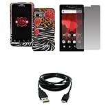 EMPIRE Verizon Motorola DROID Bionic Orchid Safari Rubberized Design Hard C ....