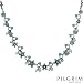 PILGRIM SKANDERBORG, DENMARK Wonderful Necklace With Precious Stones - Genuine Crystals and 4.5-5.0mm Freshwater Pearls Crafted in Silver Base metal and Greenish Blue Enamel. Total item weight 22.3g