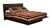 Contemporary 60" Bed with Button Tufted Headboard in Chocolate Finish By South Shore Furniture