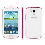 Generic Unlocked Quadband 2 sim with Android 2.3 OS (Android 4.1 UI) Smart Phone 4.0 Inch Capacitive Touch Screen Compatible with GSM carriers T-mobile Simple mobile (Pink)