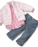 Nannette Baby Girl Three-Piece Faux Fur Jacket Set