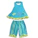 Picture Me - Infant Girls Halter Capri Set, Turquoise, Yellow