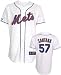 Johan Santana Jersey: Youth 2010 Majestic Home White Replica #57 New York Mets Jersey