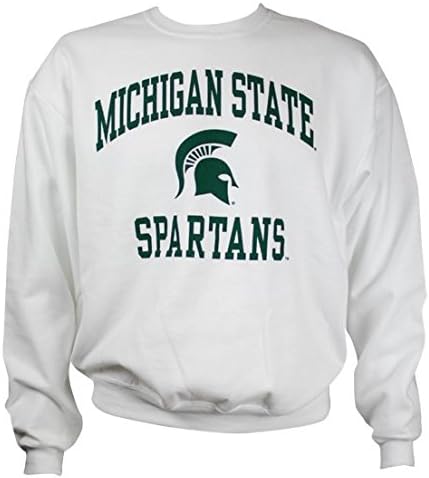 CampusCorner Michigan State Sparty White CrewNeck Sweatshirt, Medium