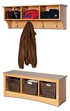 Cubbie Shelf for Entryway (Maple Finish) (16.5H x 48W x 11.5D)