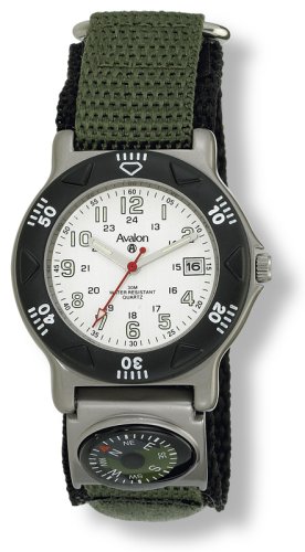 Avalon Adventure Series Field Watch with Faux Compass # 1337S by Avalon watch Corp.