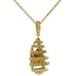 Silver 24k Gold Plated Russian Egg Pendant Adorned of Swarovski CZ Diamond Crystals Necklace Bucasi
