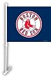 Boston Red Sox Car Flag W/Wall Brackett Set Of 2 - Car Flag Red Sox