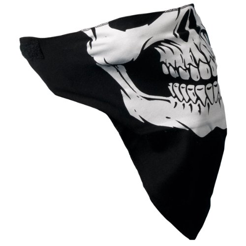 Hot Leathers Skull Face Neck Warmer (Black)
