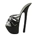 Brush Holder Sexy Shoe Snake-Embossed High Heel - Black