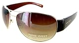 NEW Women's Nine West Aviator Gold Sunglasses UV Lenses