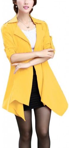 XQN Women's Spring Thin Distinctive Slim Irregular Hem Coat