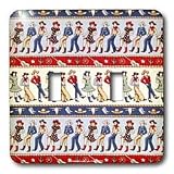 Lee Hiller Designs General Themes - Western Line Dancing - Light Switch Covers - double toggle switch