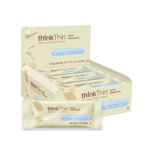 ThinkThin White Chocolate Chip Protein Bar, 2.1 Ounce(Pack of 10)