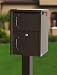dVault Mailboxes Delivery Vault Junior Locking Mailbox with Center Mount In-Ground Post - DVJR0060PI-5-KIT, Copper Vein | Beware Thieves - This Box Has Teeth!