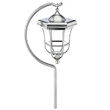 Malibu CS14P Low Voltage 11-Watt Metal Carriage Walk Light, Pewter with Clear Plastic Lenses
