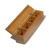 Creative Home's 12-1/2 by 2-3/4-Inch Bamboo Tea Bag Box