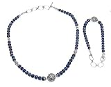 Necklace and Bracelet Sets Sterling Silver and Melachite Gemstones Handmade Indian Jewelry