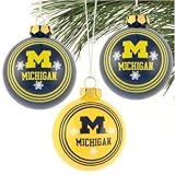 Michigan Wolverines Traditional Ornaments 3 Pack