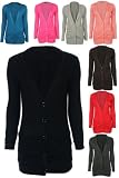 Boy Friend Cardigan Womens Long Seeve Button Cardigan Lots of Colour Size S/M-M/L