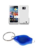 Premium White Silicone Soft Skin Case Cover + Atom LED Keychain Light for S ....