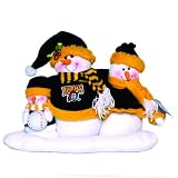16.5" MLB Pittsburgh Pirates Plush Snowman Family Christmas Decoration