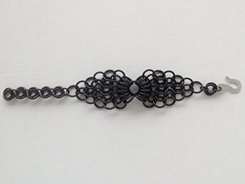 Chainmaille Black Angel Wings Bracelet by 10Cube Art Chainmail