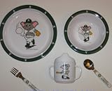 OAKLAND ATHLETICS Team Logo 5 Piece Baby Child Dinner Set ( Sipping cup, Plate, Bowl,... by Duckhouse