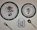 OAKLAND ATHLETICS Team Logo 5 Piece Baby / Child Dinner Set ( Sipping cup, Plate, Bowl, Fork, and Spoon )