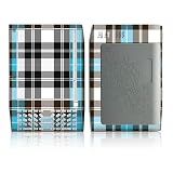 Blue Plaid Design Protective Decal Skin Sticker for Amazon Kindle E-Book Reader