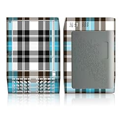 Blue Plaid Design Protective Decal Skin Sticker for Amazon Kindle E-Book Reader (Version 1.0)