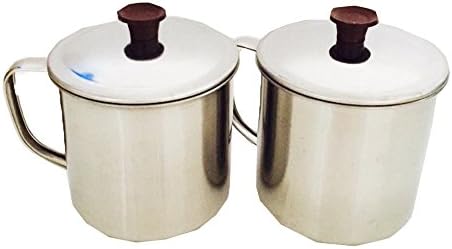 Camping Coffee &amp; Water Mug Soup Cup Light Weight Stainless Steel Size 11 Cm (16 Oz. Volume) (set of 2)