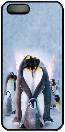 iPhone 5s Case, Penguin Heart Hard PC Plastic Case Cover for iPhone 5s/5 Black