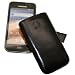 Suncase Ledertasche (Lasche mit R�ckzugfunktion) f�r Samsung i9000 Galaxy S / i9001 Galaxy S Plus schwarz