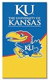 Case of 12 100% Cotton Velour Collegiate Beach Towels 30x60 Kansas Jayhawks - Vertical