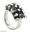 Garnet and amethyst ring, 'Elegant Power' 6.5 (US Ring Size) Garnet and amethyst ring, 'Elegant Power' 6.5 (US Ring Size)
