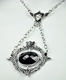 Black Eye of Eternity Gothic Necklace Death God Swarovski Dark Stone Crystal